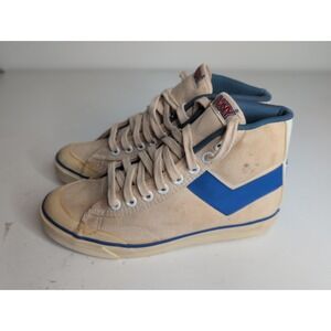Vintage, Pony Hi Top Youth Slam Dunk Sneakers, Size 7.5 Mens Blue And White